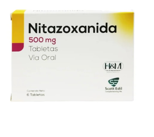 NITAZOXANIDA 500MG X 6 TABLETAS H&M