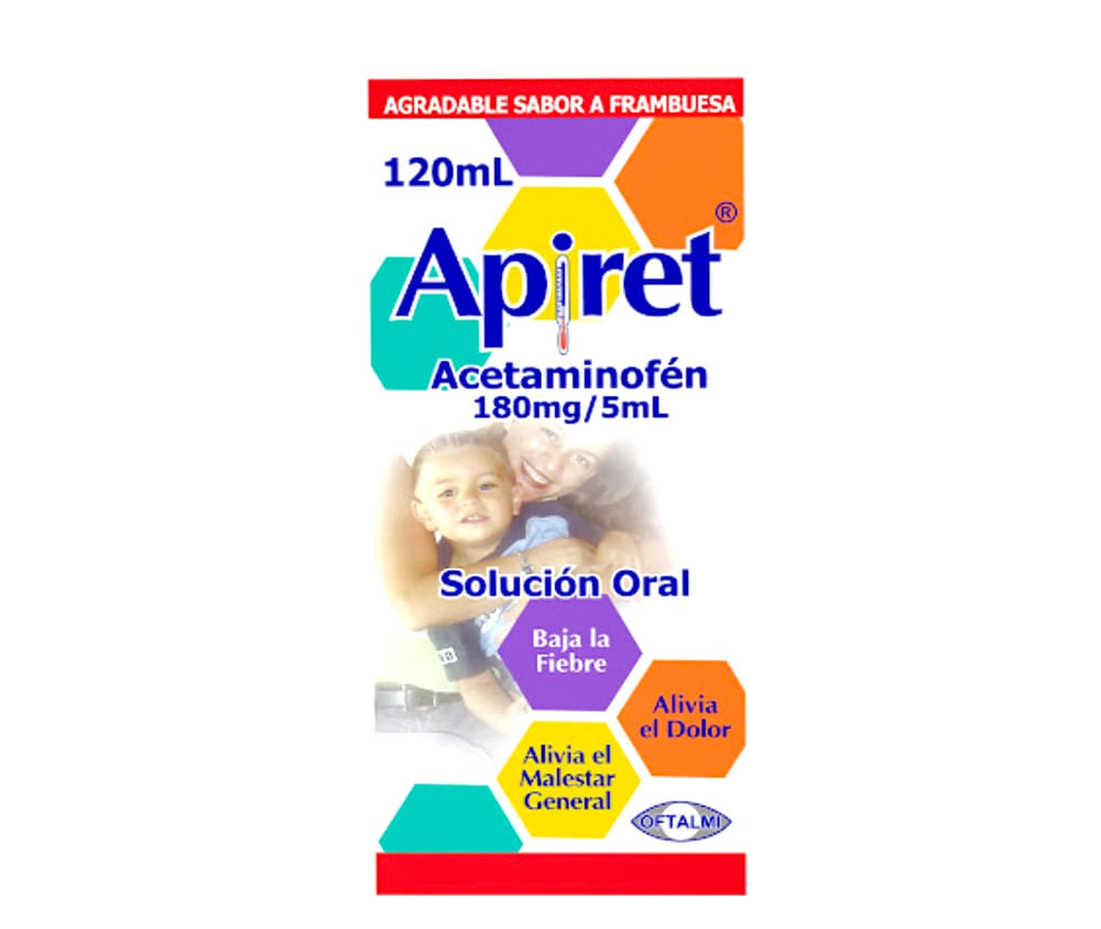 APIRET 180MG/5MG SUSPENSION ORAL 120 ML