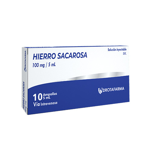 HIERRO SACAROSA 100MG/5ML AMP I.V DROTAFARMA
